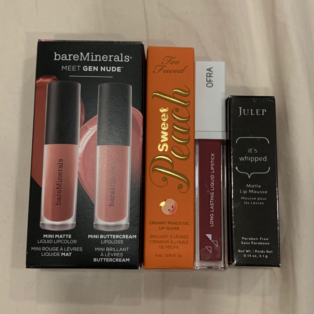 NEW Bare Minerals, Too faced and more lipstick bundle - 5 pcs